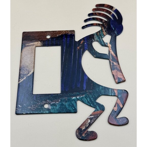 Lazart Kokopelli Reversible Metal Rocker Switch Cover Southwest Fertility - Picture 2 of 5